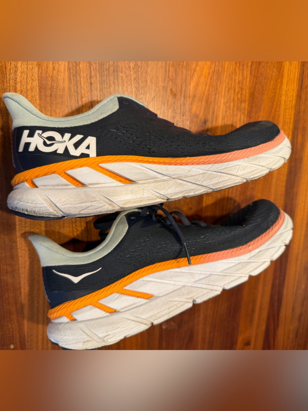 Discounted🔥  Hoka One One Clifton 7 Running Shoes Womens Size 8 Navy Blue